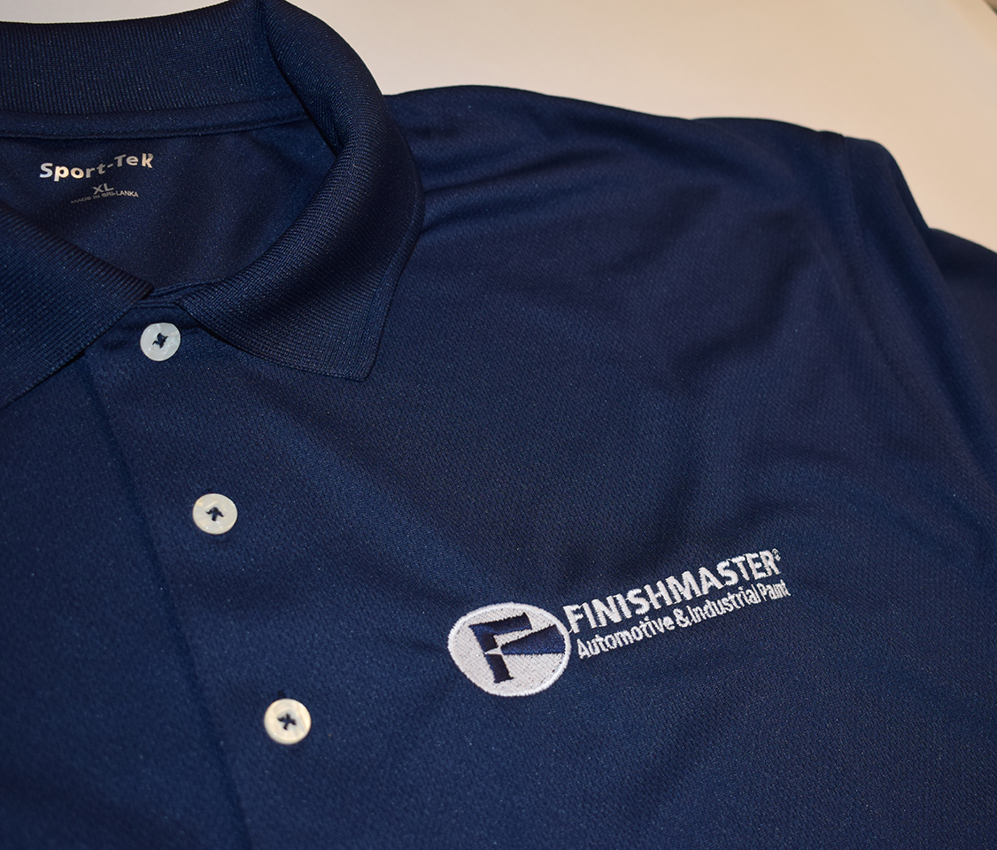 FinishMaster Blue Polo Shirt | Black Dog Graphix
